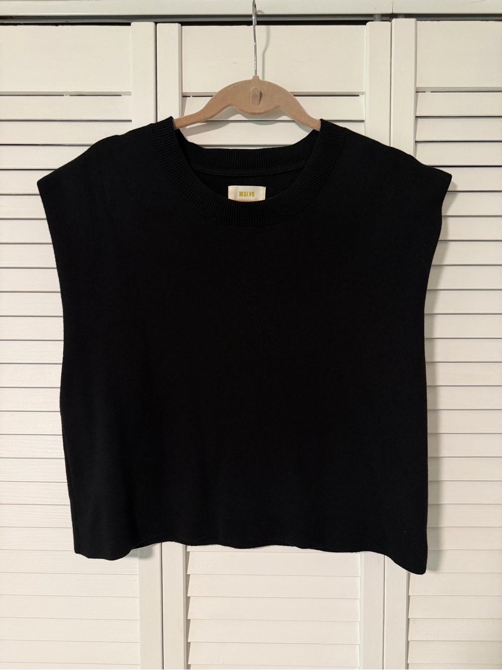 Maeve Black Sleeveless Knit Tank